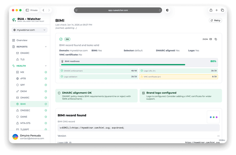BIMI & VMC lifecycle management